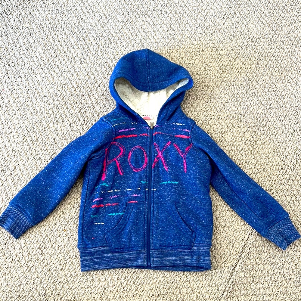ROXY Sherpa-Lined Zip-Up Hoody - size 3T